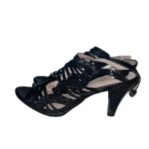 Black Strappy Heeled Sandals